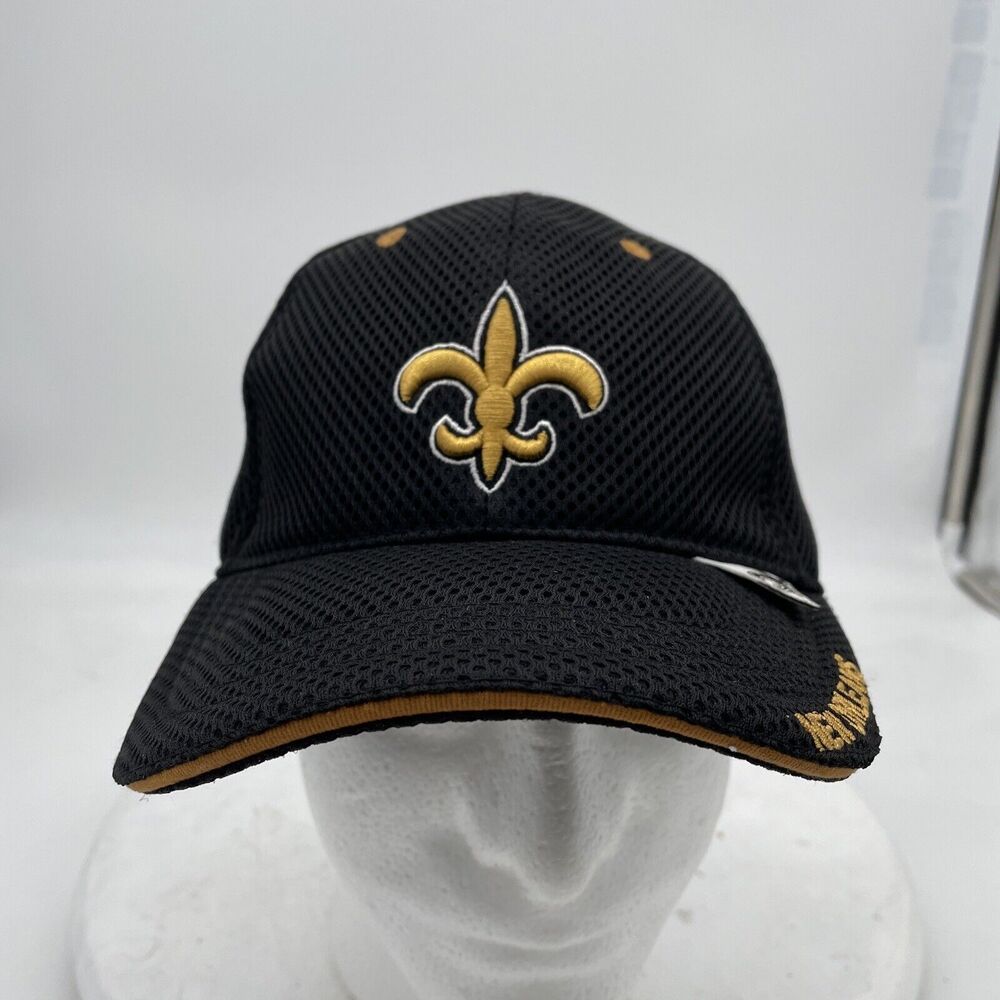New Orleans Saints Sun Products Black Hat Mesh Adjustable